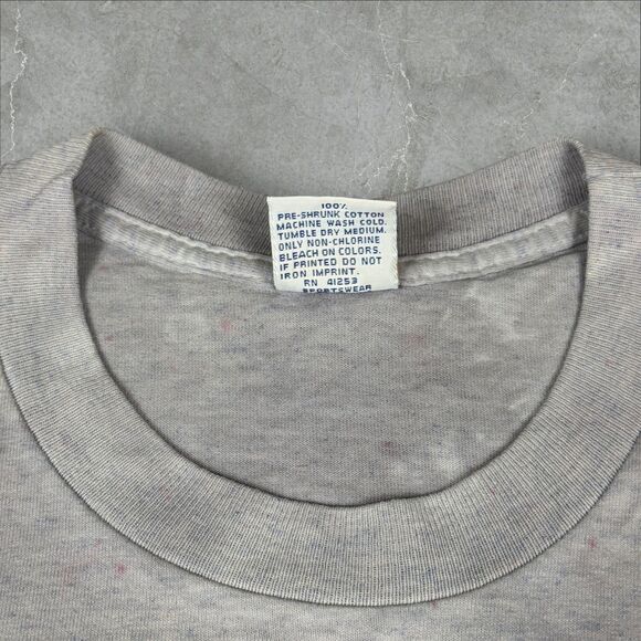 Vintage Women's Habitat White Tiger Single Stitch Animal Print Tie Dye- Large - Picture 4 of 7